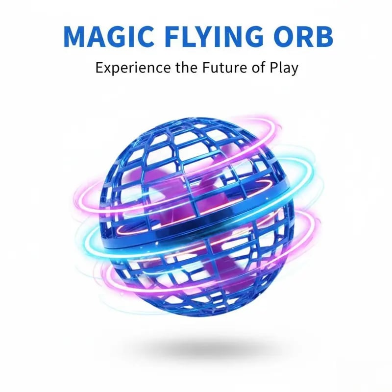 đ Levitating Induction Flying Ball â Smart Glow Gyro for Fingertip Play â LED Mini Drone Toy for Kids & Adults â¨
