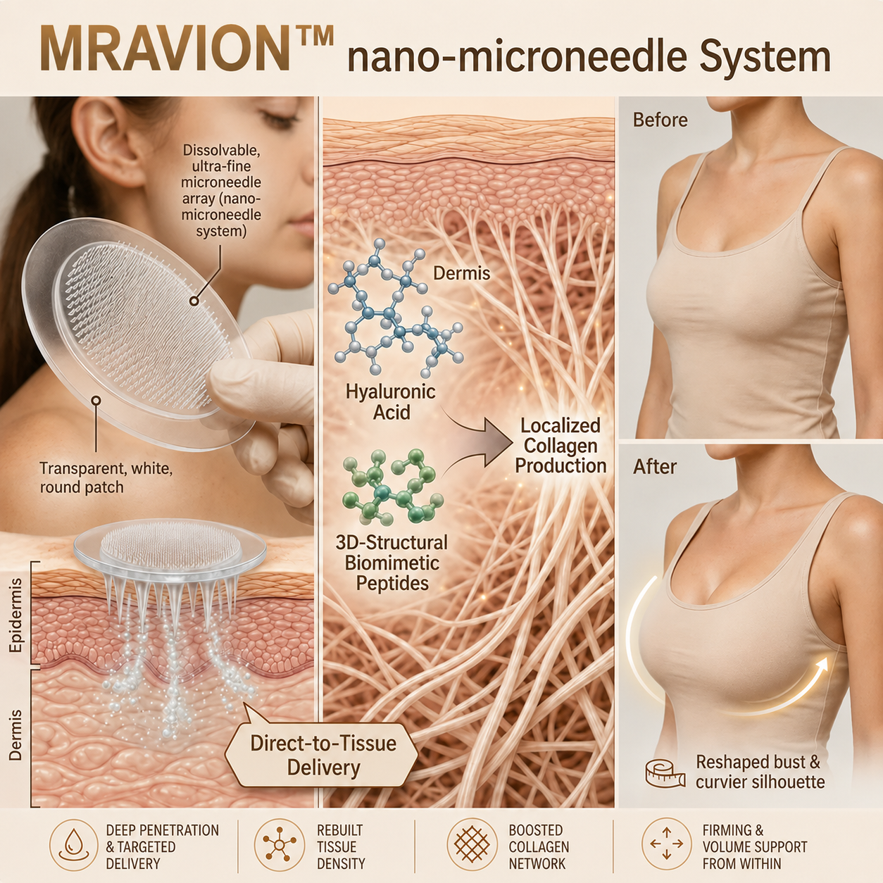 MRAVION™ Nano-Microneedle Bust Lift Patches ✨