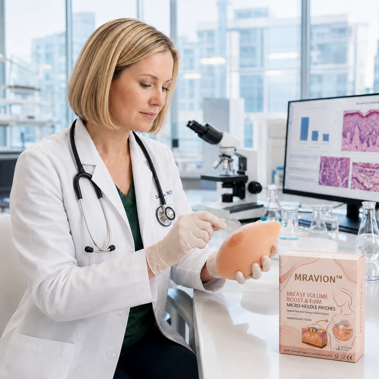 MRAVION™ Nano-Microneedle Bust Lift Patches ✨